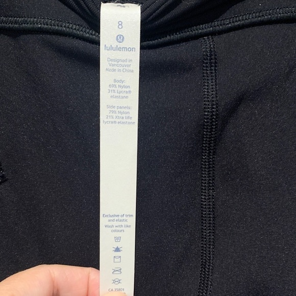 062-Lululemon Athletica Black Leggings - Picture 2 of 8